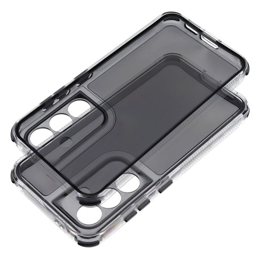 Samsung Galaxy S25 Matrix Przezroczysty silikonowy etui na plecki (Czarny)