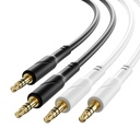 XO NB-R271 audio kábel 3,5 mm - 3,5 mm egyenes (Fehér) - 1m