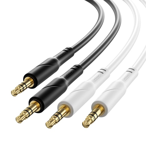 XO NB-R271 audio kabel 3,5 mm - 3,5 mm egyenes (Biały) - 1m