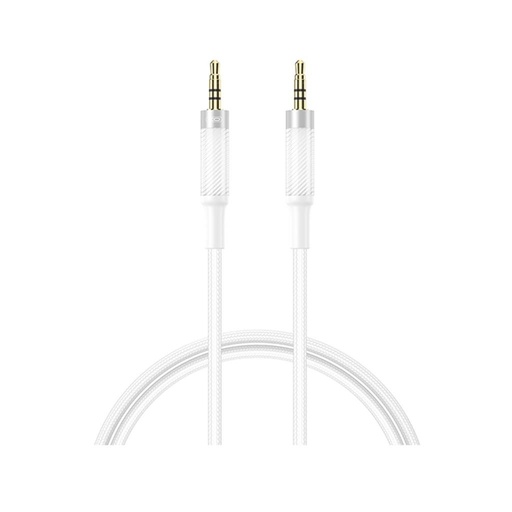 XO NB-R279C 3,5 mm – 3,5 mm audio kabel (Biały) - 1,0 m