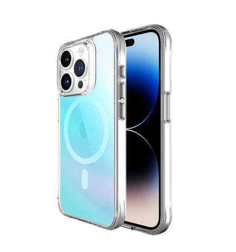 Apple iPhone 15 Pro TOKO Pure rainbow magsafe etui na plecki (Niebieski)