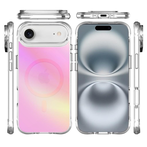 Apple iPhone 17 Air TOKO Pure rainbow magsafe etui na plecki (Różowy)
