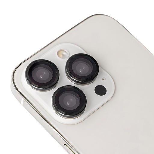 Apple iPhone 17 Pro aparat ochronny szkło hartowane (Przezroczysty czarny z obramowaniem)