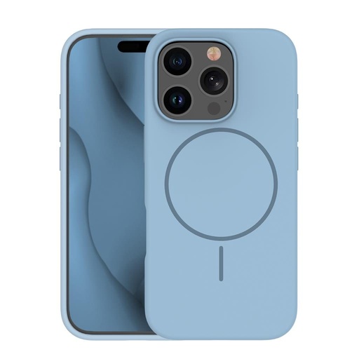 Apple iPhone 15 Pro Silicone Thin magsafe etui na plecki (Niebieski)