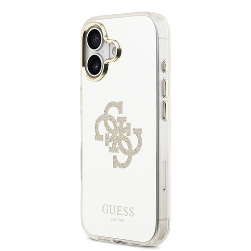 Guess PC/TPU Mirror 4G Glitter Logo MagSafe iPhone 17 (Złoty)