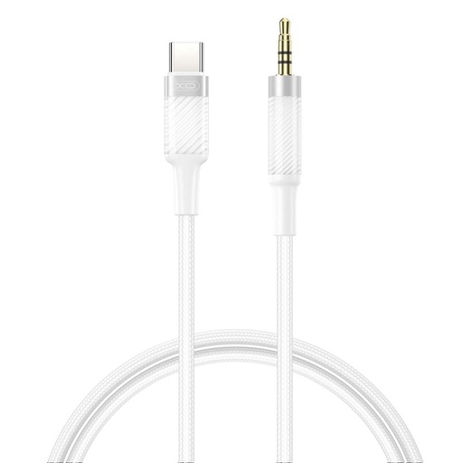 XO NB-R279B USB-C – 3,5 mm audio kabel (Biały) – 1,0 m
