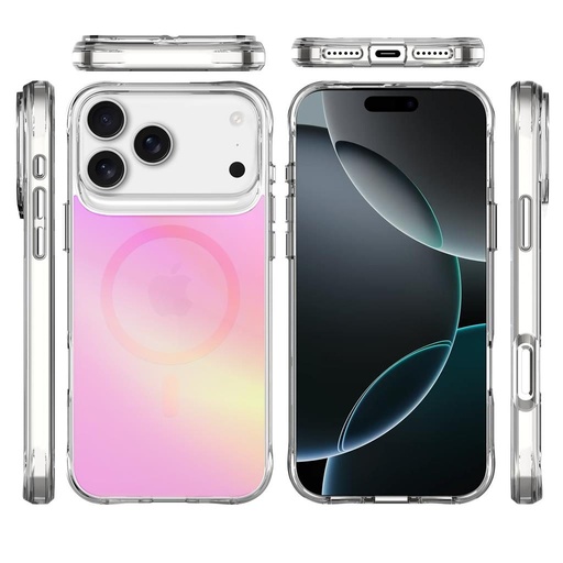 Apple iPhone 17 Pro Max TOKO Pure rainbow magsafe etui na plecki (Różowy)