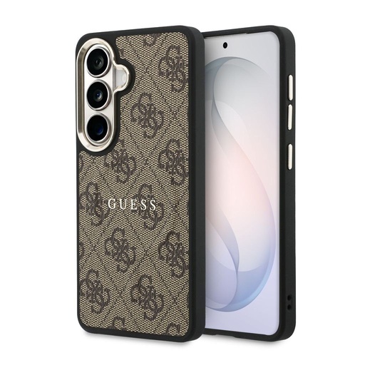Guess PU Leather 4G Złoty Frame Magnetic etui Samsung Galaxy S26 (Brązowy) - GUHMS26SP4MSEGCW