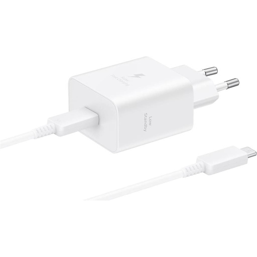Samsung sieciowy ładowarka 45W USB-C + kabel (Biały)