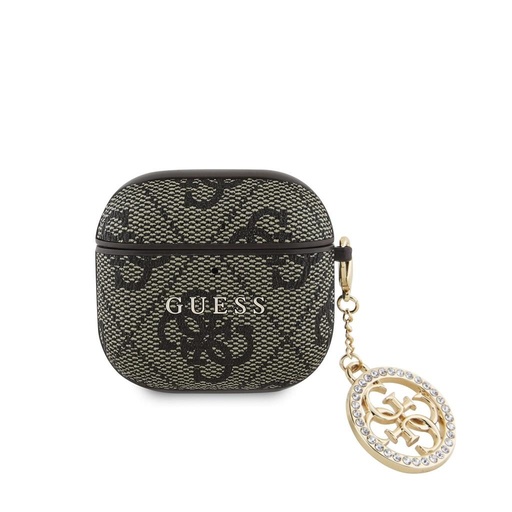 Guess 4G Script PC/PU Charm etui AirPods 4 (Brązowy)