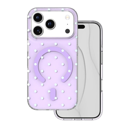 Apple iPhone 17 Pro / Apple iPhone 18 Pro Bubble Dots MagSafe etui na plecki (Fioletowy)