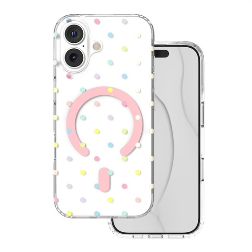 Apple iPhone 17 Bubble Dots MagSafe etui na plecki (Biały)