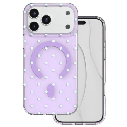 Apple iPhone 17 Pro Max / Apple iPhone 18 Pro Max Bubble Dots MagSafe etui na plecki (Fioletowy)