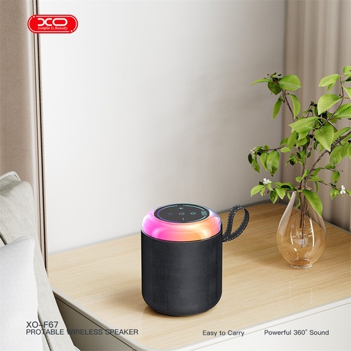 XO F67 LED Dazzle przenośny Bluetooth głośnik (Czarny)