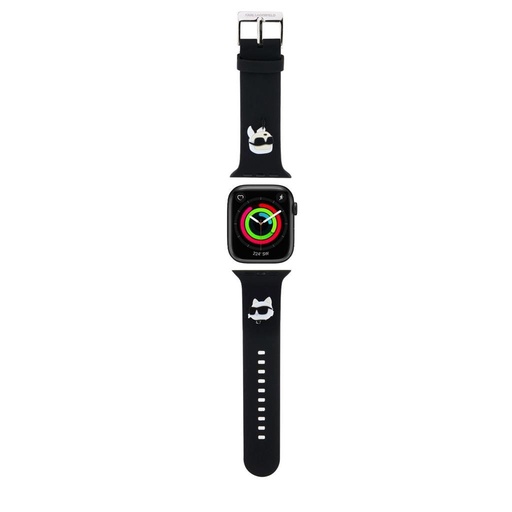Karl Lagerfeld Karl and Choupette Head NFT Strap for Apple Watch 38/40/41 (Czarny)