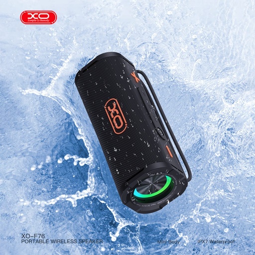 XO F76 przenośny dinamikus RGB bezprzewodowy głośnik (Czarny)