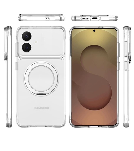 Samsung Galaxy S26 Plus TOKO Pure MagSafe 360 ring etui na plecki (Srebrny)