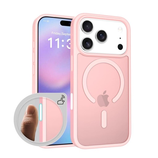 Apple iPhone 17 Pro Roar Haptic Button Matte MagSafe etui na plecki (Różowy)