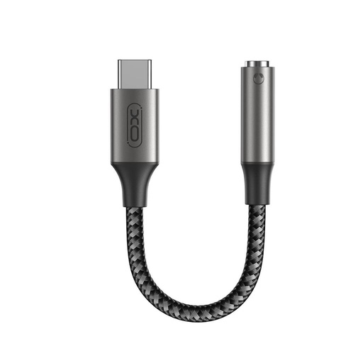XO NB-R257C Type-C - 3.5mm Jack audio adapter (Metaliczny szary)