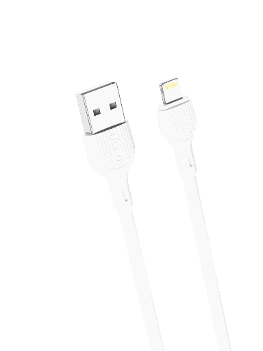 XO NB200 USB-A - Lightning danych i kabel do ładowania (Biały) - 2m, 2.1A