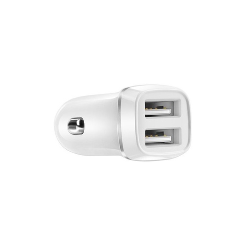 Borofone BZ2 samochodowy ładowarka (2xUSB port), 5V 2,4A, biały