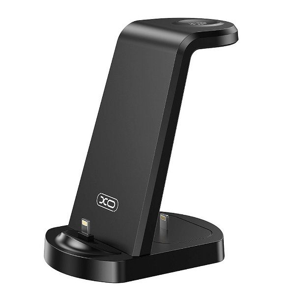 [6920680836161] XO WX035 3 the 1-ben wireless charger (Black) – iPhone, Apple Watch and TWS eszközök csatlakoztatásával
