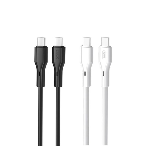 XO NBQ231B Rock Series USB-C–USB-C kabel do transmisji danych (Czarny) – 60W