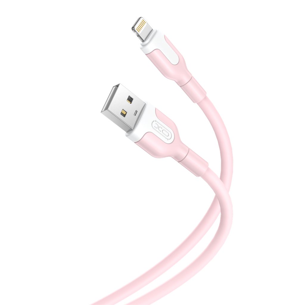 [6920680827817] XO NB212 Lightning data cable (Pink) – 2.1A