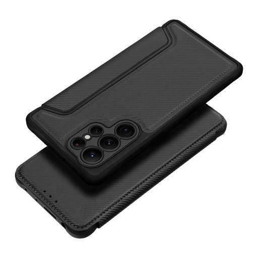 Samsung Galaxy S23 Ultra Razor magnetyczny wstrząsoodporny etui z klapką (Czarny)