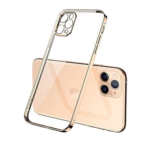 Samsung Galaxy S23 5G electroplate z osłoną aparatu silikonowy etui na plecki (Złoty)