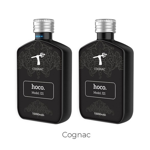 Hoco J21 power bank, 10000 mAh, LED wskaźnik stanu, 5V 2,1A, czarny