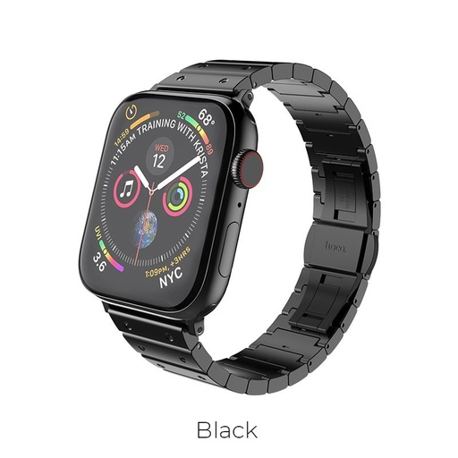 Hoco Apple Watch Series1/2/3/4/5(38/40mm) WB07 stal nierdzewna pasek, Czarny