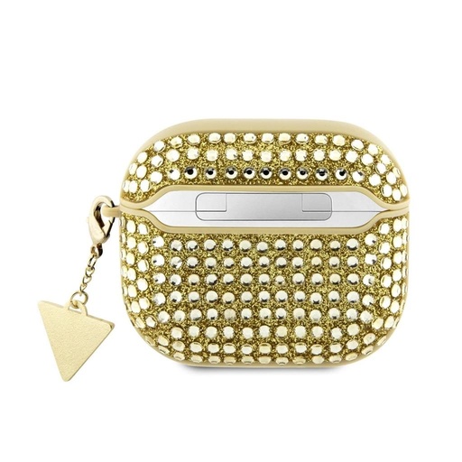Guess Rhinestones Triangle Metal Logo etui AirPods 3 (Złoty) - GUA3HDGTPD