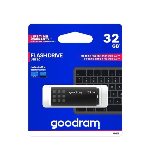 Goodram UME3-0320K0R11 32GB USB 3.0 pendrive, czarny