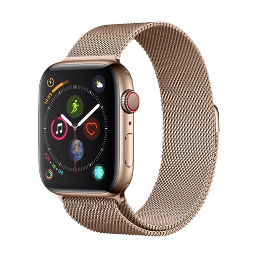 Devia Apple Watch Series 4 44mm mediolański pasek, Złoty