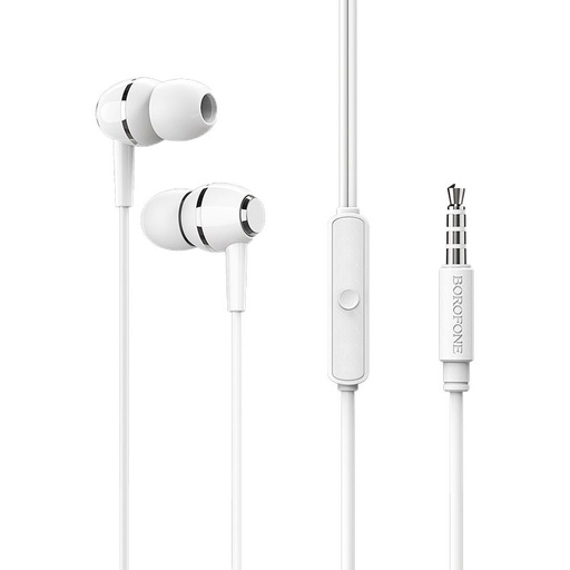 Borofone BM36 headset (jack 3,5mm) z mikrofonem, biały