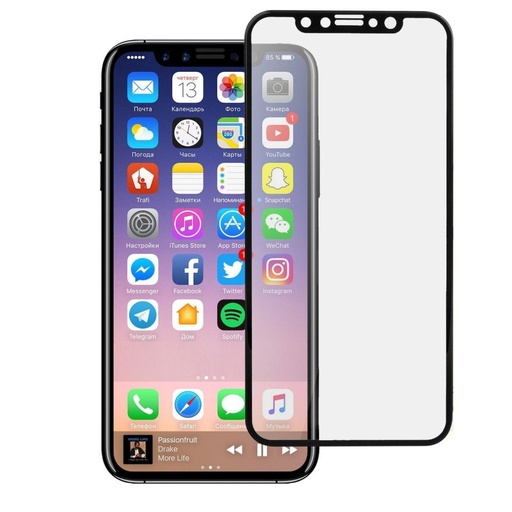 Apple iPhone X/XS/11 Pro 5D szkło hartowane pełny na ekran, przezroczysty (czarny ramka)