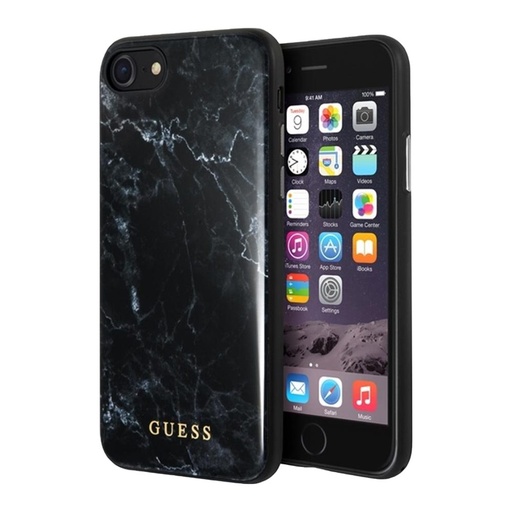 Apple iPhone 7/8 Guess Marble etui (Czarny) - GUHCI8HYMABK