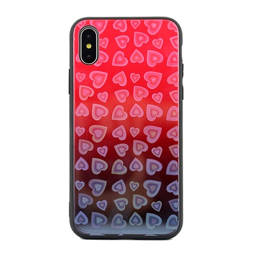 Apple iPhone 7 / iPhone 8 / iPhone SE 2020 / iPhone SE 2022 heart glass etui na plecki (Czerwony)