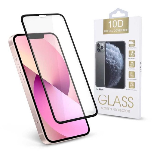 Apple iPhone 6/7/8/SE2020 10D Elastyczny szkło hartowane, przezroczysty (czarny ramka)
