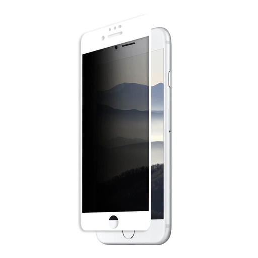 Apple iPhone 6/7/8 5D szkło hartowane pełny na ekran, przezroczysty (biały ramka)