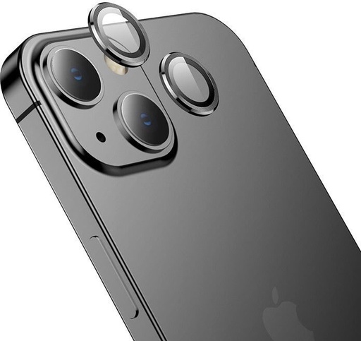 Apple iPhone 15 / iPhone 15 Plus Hoco eagle eye metal aparat szkło hartowane czarny