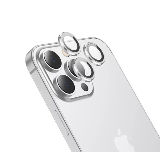 Apple iPhone 14 (6, 1) / 14 Plus (6, 7) Hoco eagle eye metal aparat szkło hartowane, srebrny