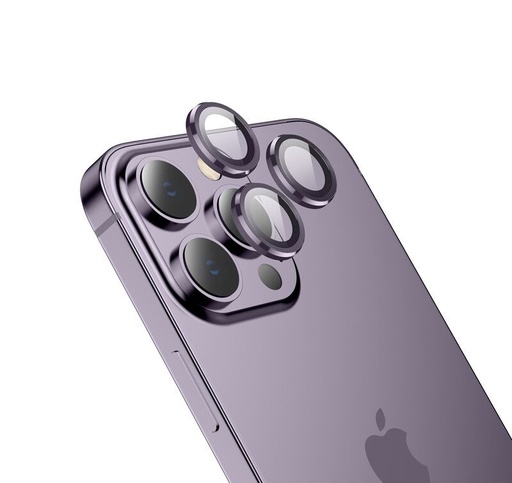 Apple iPhone 14 (6, 1) / 14 Plus (6, 7) Hoco eagle eye metal aparat szkło hartowane, fioletowy