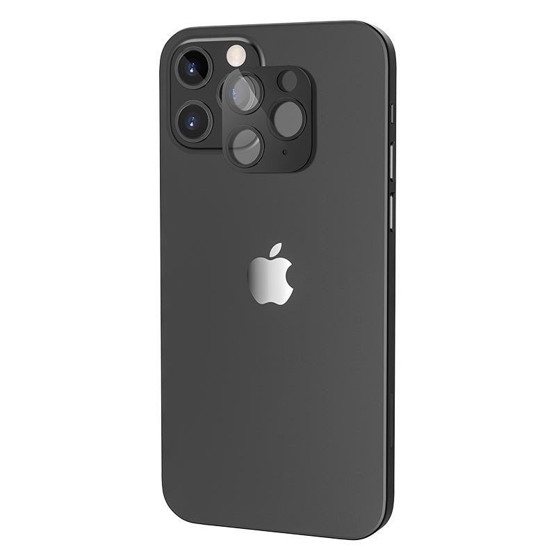 [6931474735232] Apple iPhone 12 metal-framed kamera protective tempered glass , black
