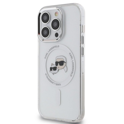 Apple iPhone 11 Karl Lagerfeld IML K&CH Heads Metal Frame MagSafe etui (Przezroczysty) – KLHMN61HLSKCH