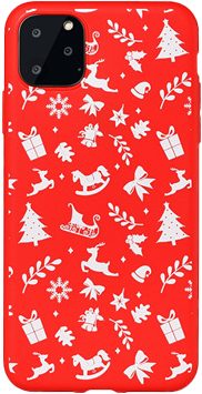[5999094623767] Apple iPhone 11 Chirstmas Moose, Santa Claus silicone back cover case (6. pattern)