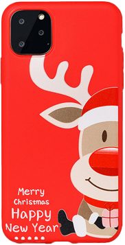 Apple iPhone 11 Chirstmas Moose, Santa Claus silikonowy etui na plecki (3. Wzór)