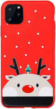 Apple iPhone 11 Chirstmas Moose, Santa Claus silikonowy etui na plecki (1. Wzór)
