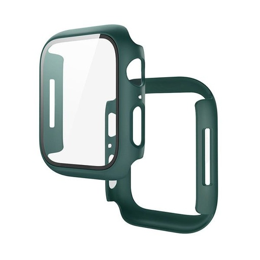 Apple Watch 7 41mm / Watch 8 41mm Hoco WS3 Shadow etui wbudowany ze szkłem hartowanym (Zielony)